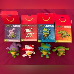 Hello Kitty x TMNT Action Figure Set- McDonalds Exclusive